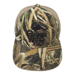 Ducks Unlimited Green Wing Mesh Snapback Cap Trucker Camo Hat Outdoor Cap
